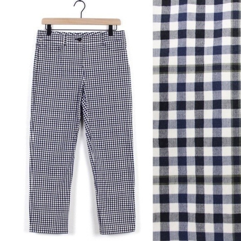 Theory Reolin Gingham Crop Pants